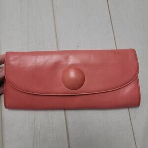 Hobo International Eden salmon pink leather clutch small bag